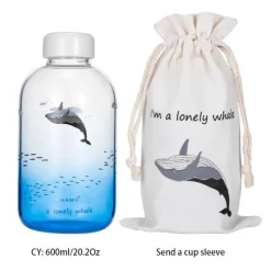 Feast u0026 Flair Küche & Esszimmer-Kawaii Tier-Wasserflasche mit Hülle – Süße Trinklösung für draußen