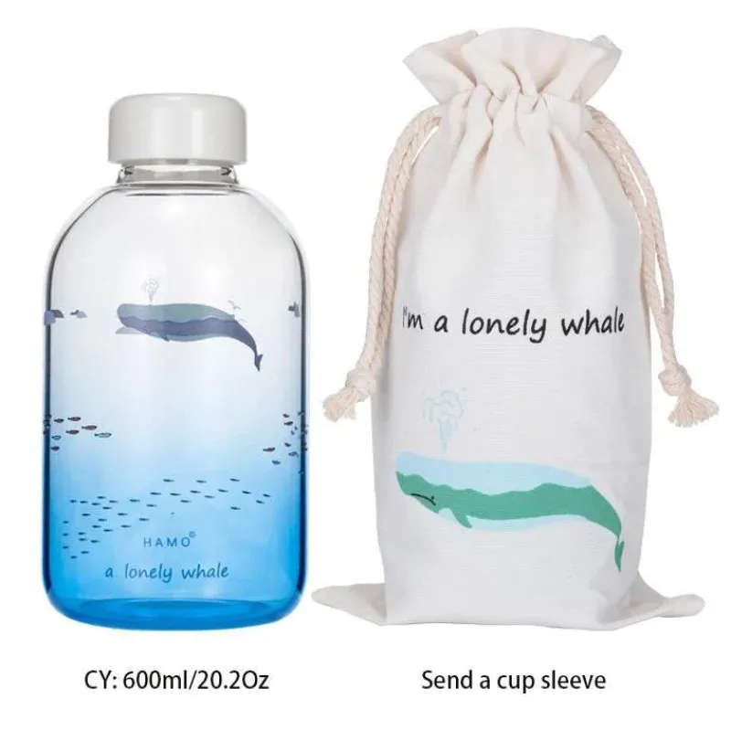 Feast u0026 Flair Küche & Esszimmer-Kawaii Tier-Wasserflasche mit Hülle – Süße Trinklösung für draußen