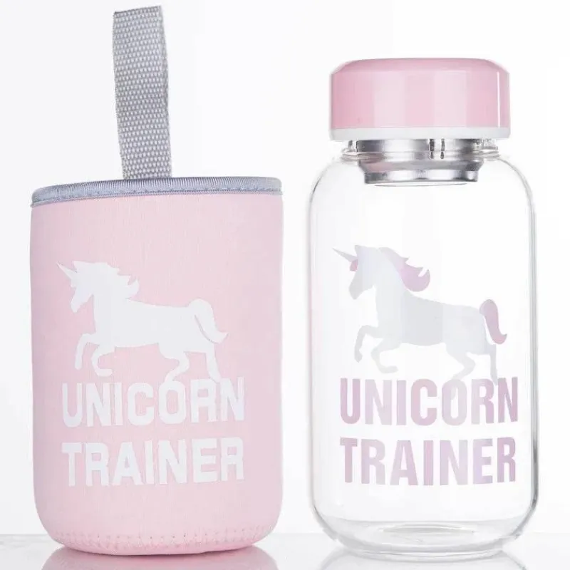 Feast u0026 Flair Küche & Esszimmer-Kawaii Tier-Wasserflasche mit Hülle – Süße Trinklösung für draußen