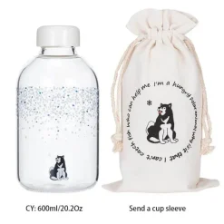 Feast u0026 Flair Küche & Esszimmer-Kawaii Tier-Wasserflasche mit Hülle – Süße Trinklösung für draußen
