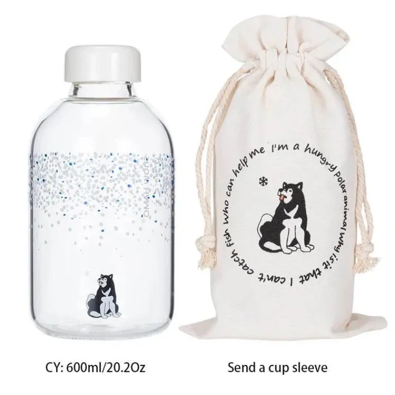 Feast u0026 Flair Küche & Esszimmer-Kawaii Tier-Wasserflasche mit Hülle – Süße Trinklösung für draußen