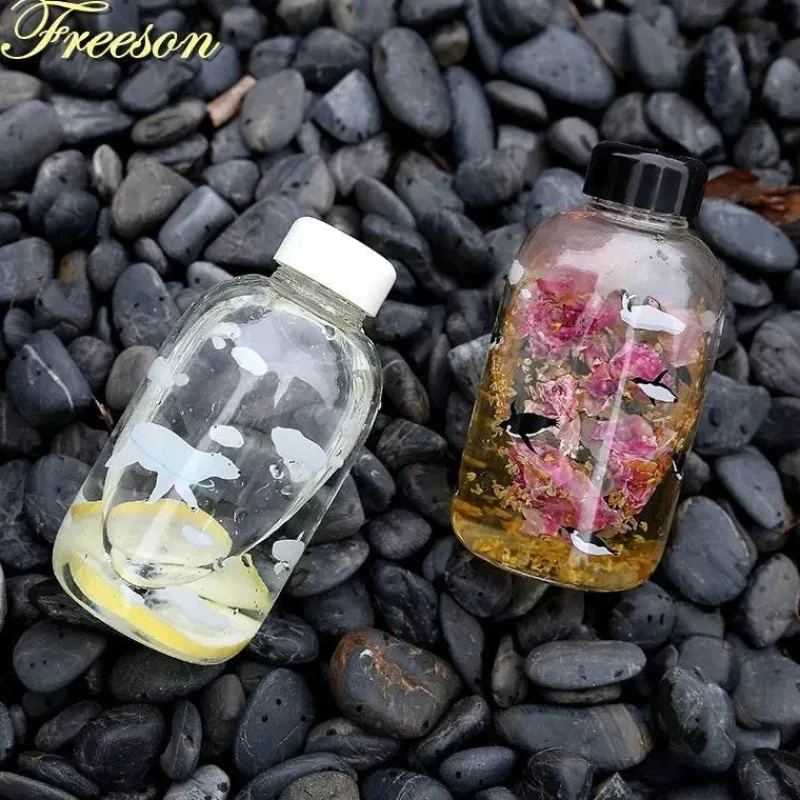 Feast u0026 Flair Küche & Esszimmer-Kawaii Tier-Wasserflasche mit Hülle – Süße Trinklösung für draußen