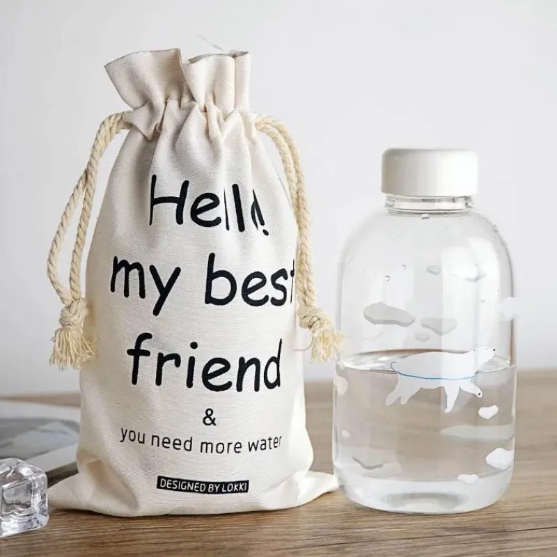 Feast u0026 Flair Küche & Esszimmer-Kawaii Tier-Wasserflasche mit Hülle – Süße Trinklösung für draußen