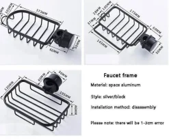 Tranquil Waters Badezimmer|Küche & Esszimmer-Küchenarmatur-Organizer – Hängeregal für Utensilien und Töpfe