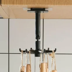 Space Savvy Küche & Esszimmer-Küchengeschirrhaken-Organizer ohne Lochung – platzsparende Wandhaken