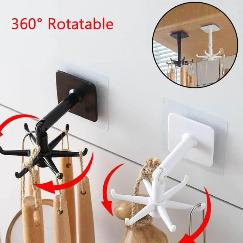 Space Savvy Küche & Esszimmer-Küchengeschirrhaken-Organizer ohne Lochung – platzsparende Wandhaken