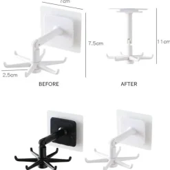 Space Savvy Küche & Esszimmer-Küchengeschirrhaken-Organizer ohne Lochung – platzsparende Wandhaken