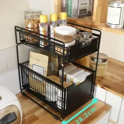 Space Savvy Küche & Esszimmer-Küchenregal aus Eisen – platzsparendes Lagerregal