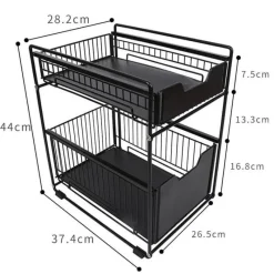 Space Savvy Küche & Esszimmer-Küchenregal aus Eisen – platzsparendes Lagerregal