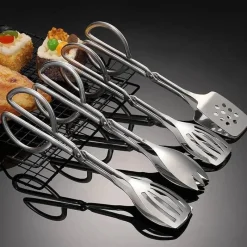 Tom Küche & Esszimmer-Küchenschere aus Edelstahl – Mehrzweck-Lebensmittelzange für Grill, Barbecue und Gebäck