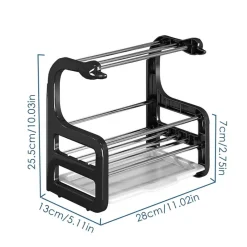 Space Savvy Küche & Esszimmer-Küchenschwammhalter - Kreativer Abflussregal-Organizer