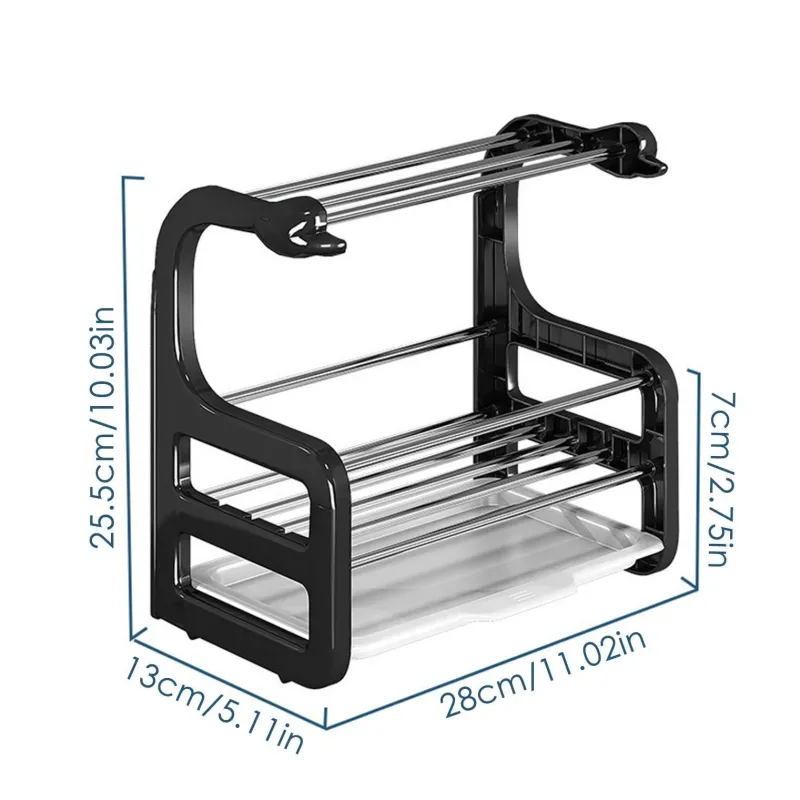 Space Savvy Küche & Esszimmer-Küchenschwammhalter - Kreativer Abflussregal-Organizer