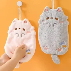 Tom Küche & Esszimmer-Küchentuch mit Cartoon-Katze – saugfähiges Mikrofaser-Reinigungstuch mit Schlaufe
