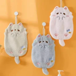 Tom Küche & Esszimmer-Küchentuch mit Cartoon-Katze – saugfähiges Mikrofaser-Reinigungstuch mit Schlaufe