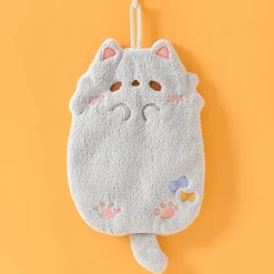 Tom Küche & Esszimmer-Küchentuch mit Cartoon-Katze – saugfähiges Mikrofaser-Reinigungstuch mit Schlaufe