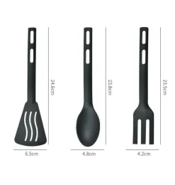 Tom Küche & Esszimmer-Küchenutensilien-Set aus Silikon – Campingspatel, Schlitzlöffel