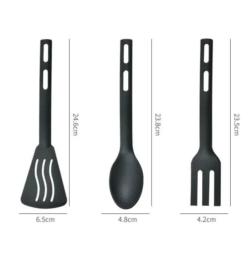 Tom Küche & Esszimmer-Küchenutensilien-Set aus Silikon – Campingspatel, Schlitzlöffel