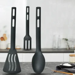 Tom Küche & Esszimmer-Küchenutensilien-Set aus Silikon – Tragbares Camping-Besteck und Löffel