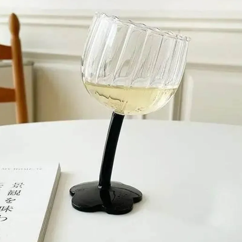 Plates u0026 More Küche & Esszimmer-Kelchset aus Ripple-Glas – transparente Stielgläser für Wein und Cocktails