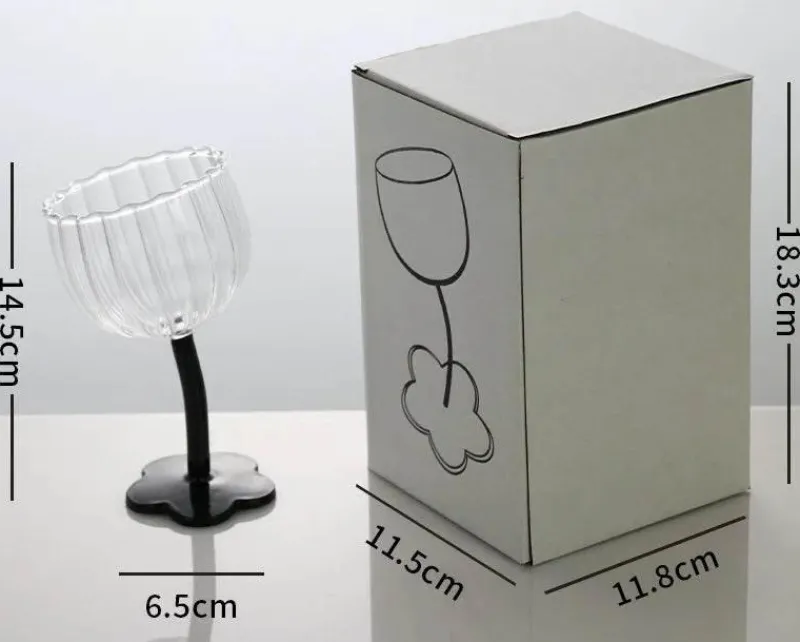 Plates u0026 More Küche & Esszimmer-Kelchset aus Ripple-Glas – transparente Stielgläser für Wein und Cocktails