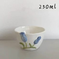 Plates u0026 More Küche & Esszimmer-Keramik Rosa Tulpe Teetasse Kuchenteller - Küchenzubehör-Set