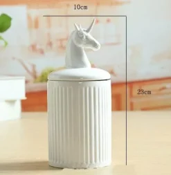 Space Savvy Küche & Esszimmer-Keramik-Aufbewahrungsbehälter mit Tiermotiven – dekorativer Küchen-Organizer