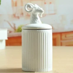 Space Savvy Küche & Esszimmer-Keramik-Aufbewahrungsbehälter mit Tiermotiven – dekorativer Küchen-Organizer