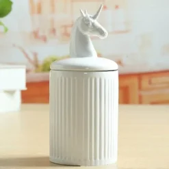 Space Savvy Küche & Esszimmer-Keramik-Aufbewahrungsbehälter mit Tiermotiven – dekorativer Küchen-Organizer