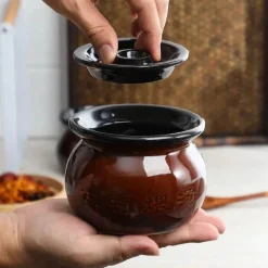 Elegance at the Table Küche & Esszimmer-Keramik-Auflauftopf – vielseitiges Suppen- und Eintopfgericht mit Deckel