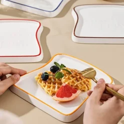 Elegance at the Table Küche & Esszimmer-Keramik-Brotteller - Dekoratives Küchengeschirr