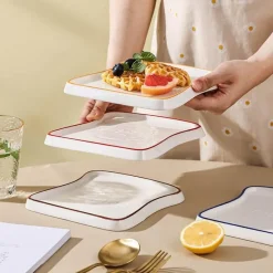 Elegance at the Table Küche & Esszimmer-Keramik-Brotteller - Dekoratives Küchengeschirr