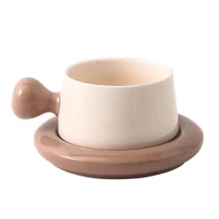 Plates u0026 More Küche & Esszimmer-Keramik-Cappuccinotassen-Untertassen-Set - Personalisierte Kaffeetassen