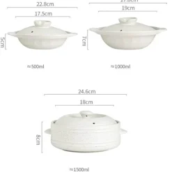 Elegance at the Table Küche & Esszimmer-Keramik-Eintopf – vielseitiges, hitzebeständiges Steingut für Suppen-Bibimbap-Nudeln