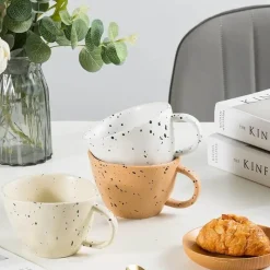 Tom Küche & Esszimmer-Keramik-Espressotassen-Set für Paare – Einzigartiges Trinkgeschirr für gemeinsame Momente