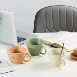 Tom Küche & Esszimmer-Keramik-Espressotassen-Set für Paare – Einzigartiges Trinkgeschirr für gemeinsame Momente