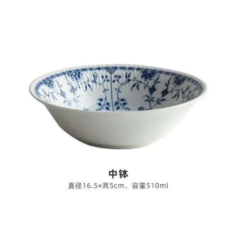 Elegance at the Table Küche & Esszimmer-Keramik-Essset – Elegante blau-weiße Geschirrkollektion