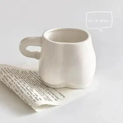 Brew Bliss Küche & Esszimmer-Keramik-Kaffeetasse mit Aufschrift „Big Belly Fat“ – lustiges Design