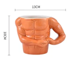 Brew Bliss Küche & Esszimmer-Keramik-Kaffeetasse mit Muskelarm – Starke Tasse für Fitnessliebhaber