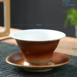 Plates u0026 More Küche & Esszimmer-Keramik-Kaffeetasse und Untertassen-Set – Stilvolle Latte- und Teetasse