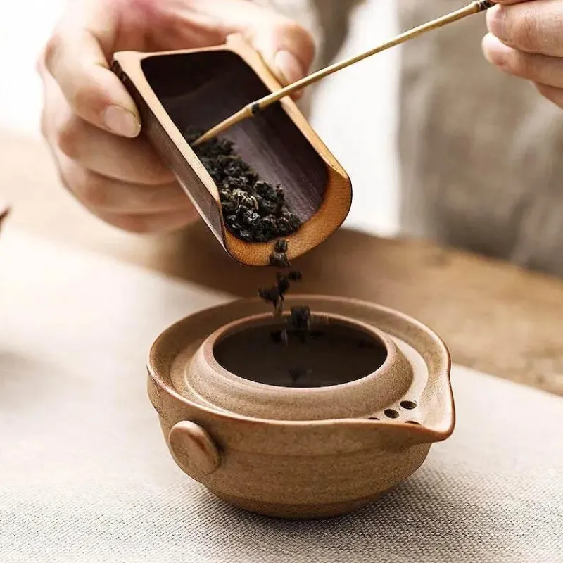 Plates u0026 More Küche & Esszimmer-Keramik-Kung-Fu-Teeservice – Teekanne mit 2 Teetassen und Reise-Gaiwan