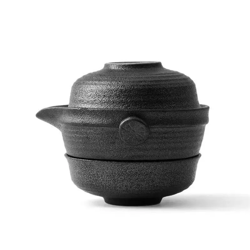 Plates u0026 More Küche & Esszimmer-Keramik-Kung-Fu-Teeservice – Teekanne mit 2 Teetassen und Reise-Gaiwan