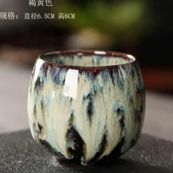 Plates u0026 More Küche & Esszimmer-Keramik-Kung-Fu-Teetassen-Set – handgefertigtes Porzellan-Trinkgeschirr für Kaffee und Wein