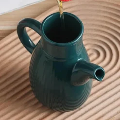 Decor Küche & Esszimmer-Keramik-Ölflasche – Stilvolles gestreiftes Küchendekor