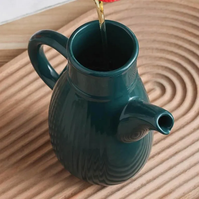 Decor Küche & Esszimmer-Keramik-Ölflasche – Stilvolles gestreiftes Küchendekor