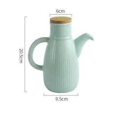 Decor Küche & Esszimmer-Keramik-Ölflasche – Stilvolles gestreiftes Küchendekor