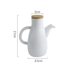 Decor Küche & Esszimmer-Keramik-Ölflasche – Stilvolles gestreiftes Küchendekor