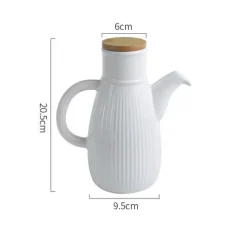 Decor Küche & Esszimmer-Keramik-Ölflasche – Stilvolles gestreiftes Küchendekor