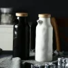 Decor Küche & Esszimmer-Keramik-Ölflaschen-Set – Schwarz-Weiß-Küchendekor