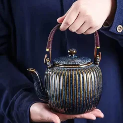 Plates u0026 More Küche & Esszimmer-Keramik-Puer-Teekannen-Set – 800 ml Teegeschirr mit Filter