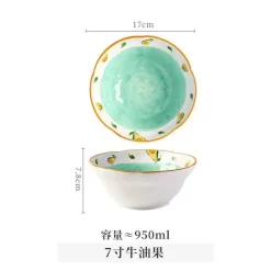 Plates u0026 More Küche & Esszimmer-Keramik-Ramenschüssel-Set – große Nudel- und Suppenschüsseln